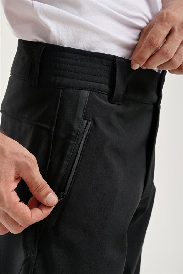 Erkek Siyah Softshell Kayak Pantolon 2313005 - 7