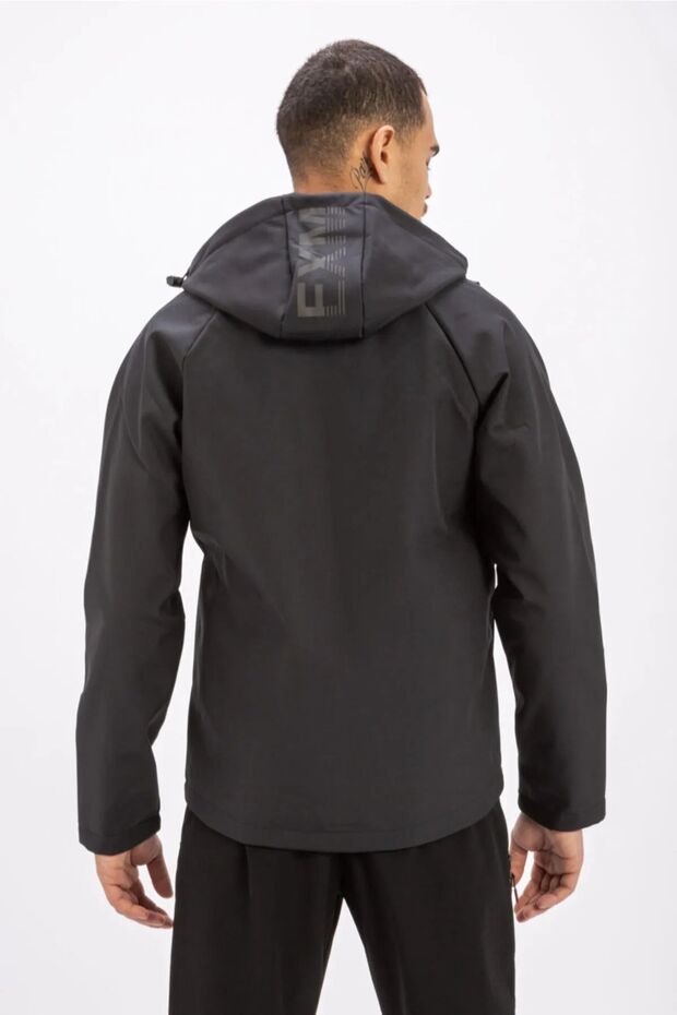 Erkek Softshell Mont - Siyah - 4