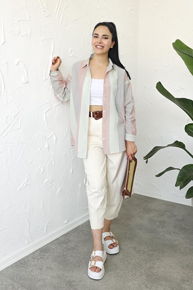 Asil Ekru Gömlek - 3