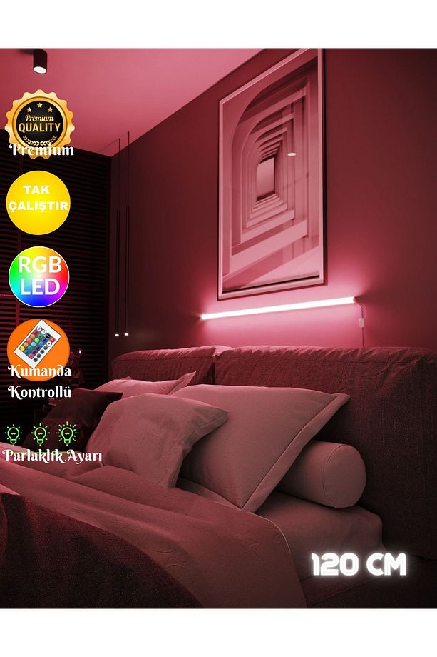 Uzaktan Kumandalı Samsung Led Abajur Aplik Gece Lambası Kumandali - Rgb Model - 1