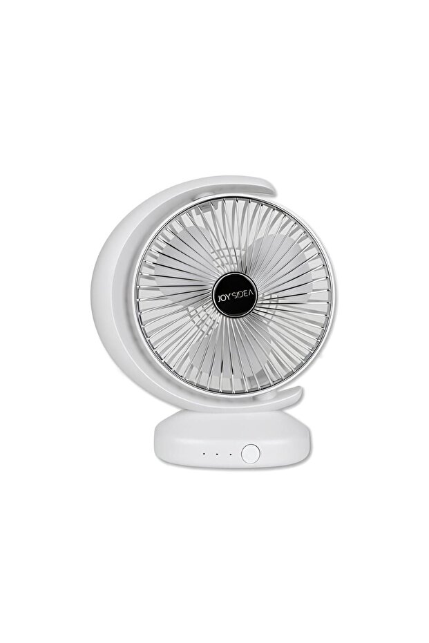 Joysidea 3 kanatlı şarjlı ay tipi masaüstü vantilatör mini fan - 2