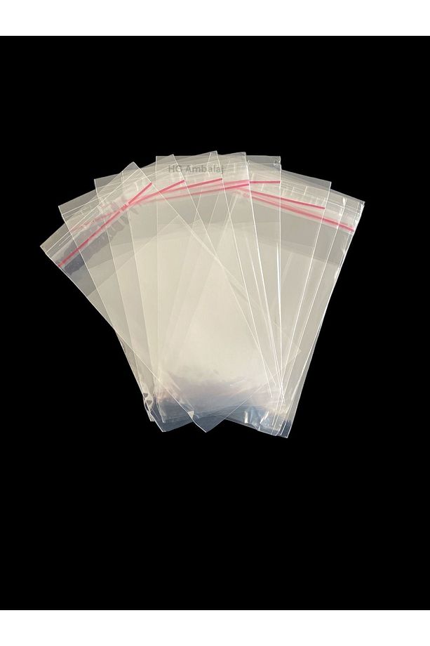1000 Adet 8x15 Cm Bantlı Yapışkanlı Şeffaf Opp Jelatin Poşet ( 8x10 5) - 5