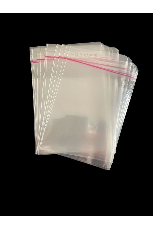 100 Adet 10X15 Cm Bantlı Yapışkanlı Şeffaf OPP Jelatin Poşet ( 10X10+5) - 6