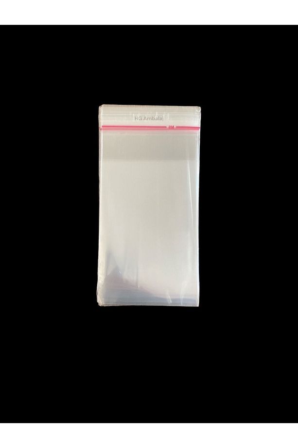 1000 Adet 8x15 Cm Bantlı Yapışkanlı Şeffaf Opp Jelatin Poşet ( 8x10 5) - 6
