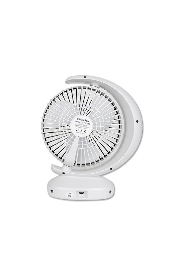 Joysidea 3 kanatlı şarjlı ay tipi masaüstü vantilatör mini fan - 3