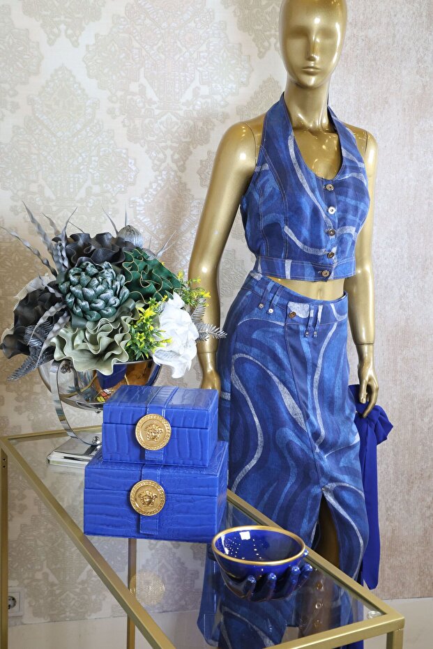 Gümüş mavi aranjman - 4