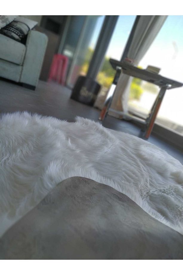 A Kalite Kuzu Post Peluş Halı A Post Beyaz - 7