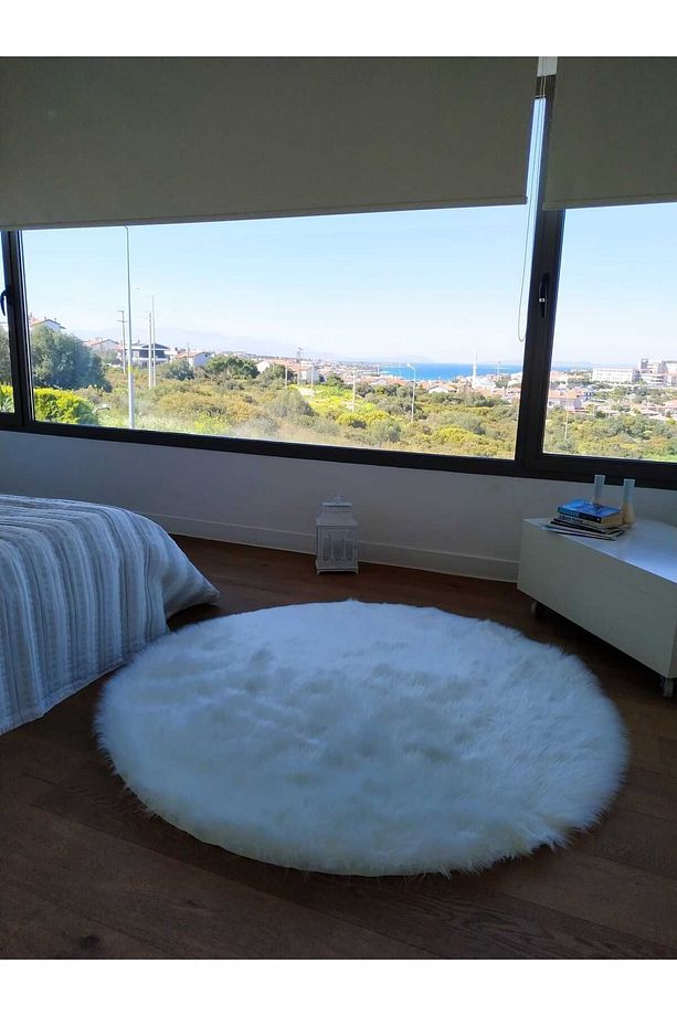 A Kalite Kuzu Post Peluş Halı A Post Beyaz - 6