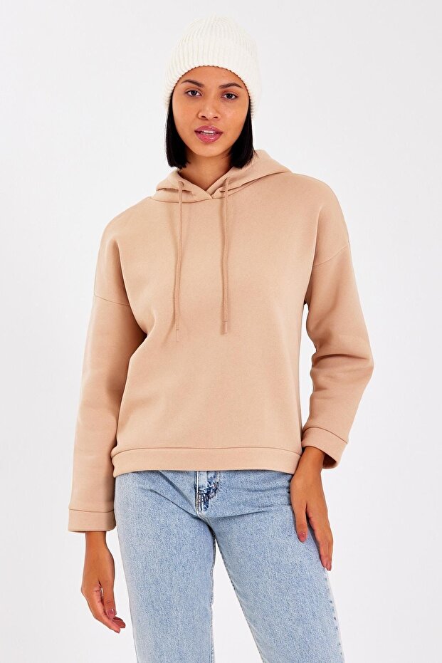 Kadın Kapüşonlu Sweatshirt - 7