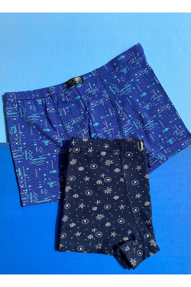 Modal Kumaş 3’lü Baskılı İnce Yazlık Beli Katlanmaz Basic Erkek Boxer - 3