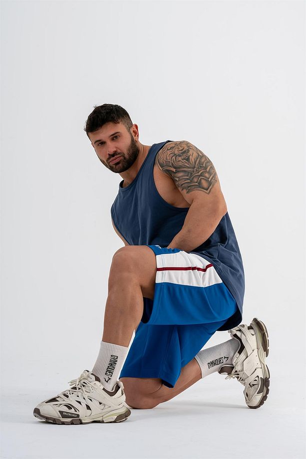 Erkek Basketbol Şort | Saks | Spor Şort | - 6