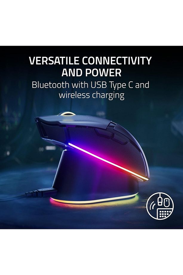 Cobra Pro Kablosuz Oyun Faresi/10 Düğme/RGB/30K DPI/Bluetooth ve USB Type C/170 Saat Pil - 7