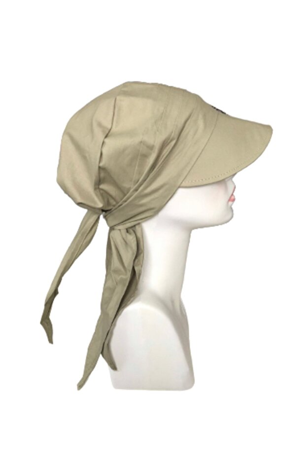 Women's Tie-Up Scarf Brim Bandana Beach Hat