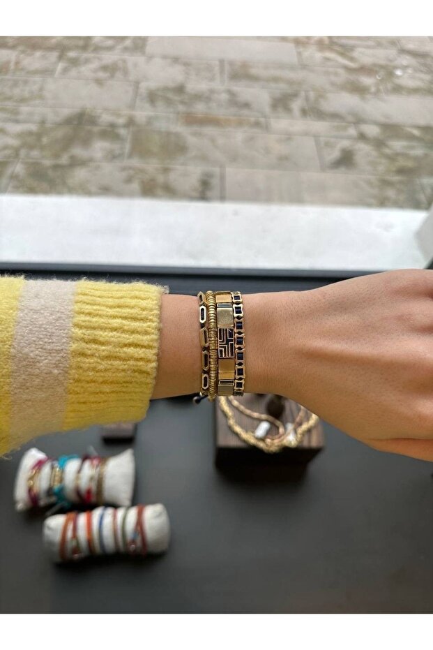 Bronz Mini Disc Bileklik - 2