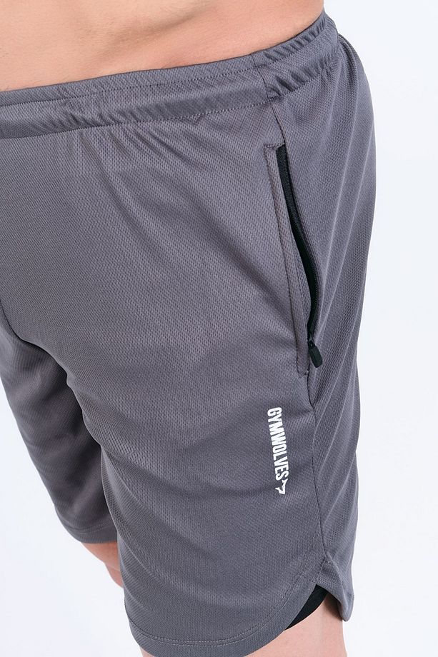 Erkek Spor Şort Çift Katmanlı | Dark Gray | Comfortable Serisi | - 4