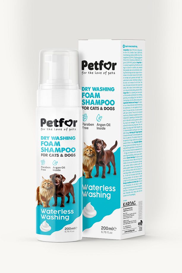 Kedi ve Köpekler için Kuru Şampuan 200 ML - 4