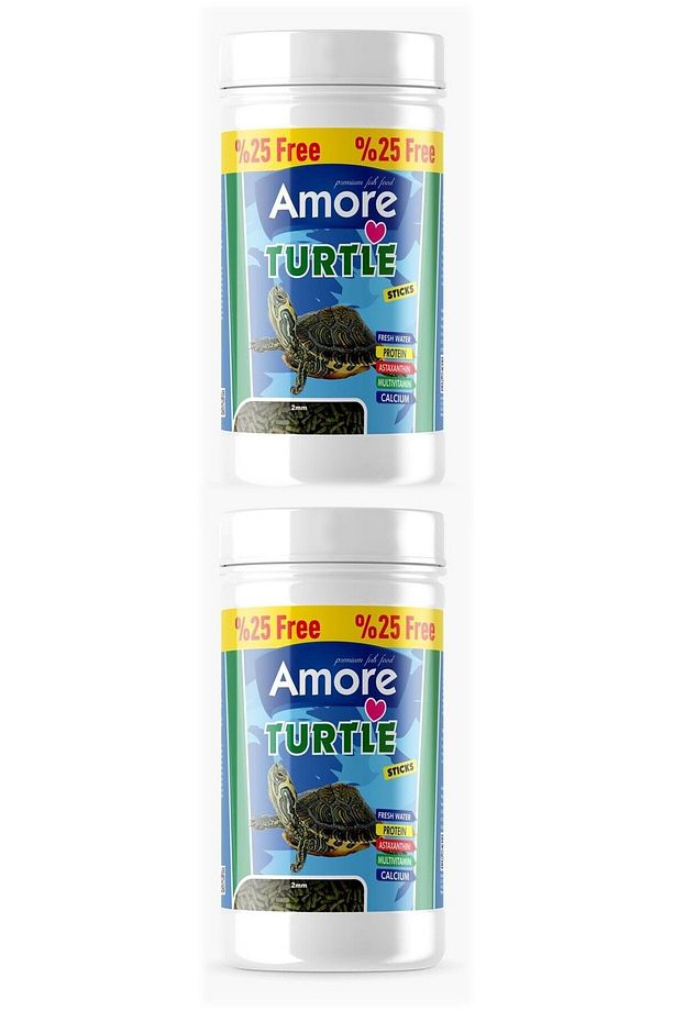 Turtle Green Calcium Sticks 2x125 Ml Su Kaplumbağası Yemi, Clear, Vitamin Seti - 3