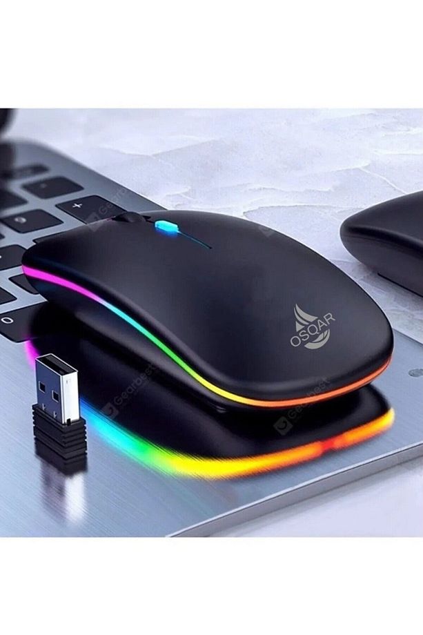 Kablosuz Fare Wireless Mouse 4 Tuşlu Renk Sessiz Şarj Edilebilir Dpı Kontrol - 8