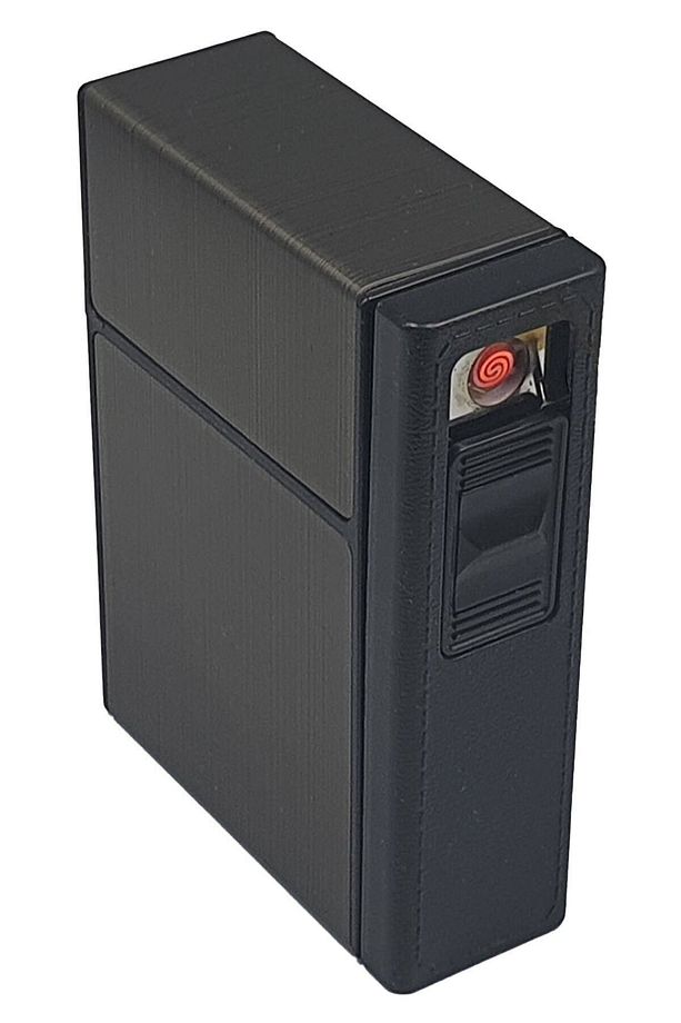 Usb Şarjlı Elektronik Çakmak Taşınabilir Sigara Paketi Muhafaza Kutusu Tuğra Baskılı - 4