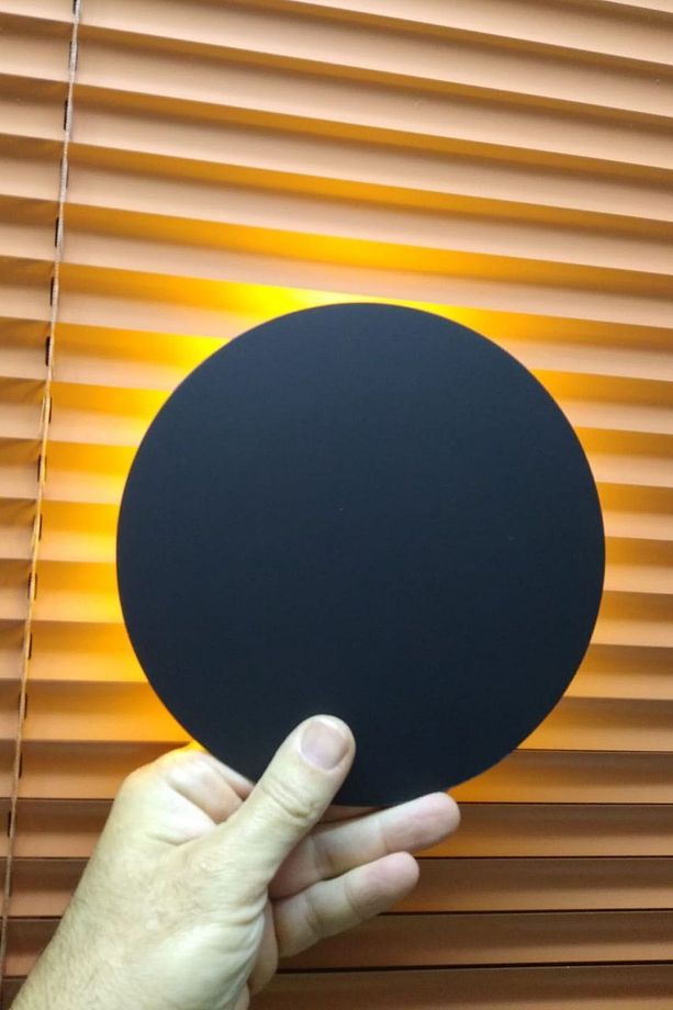 2 Adet Kablosuz Pilli Aplik, 20cm Çap Duvar Aydınlatması, Dekoratif Gece Lambası, - 4