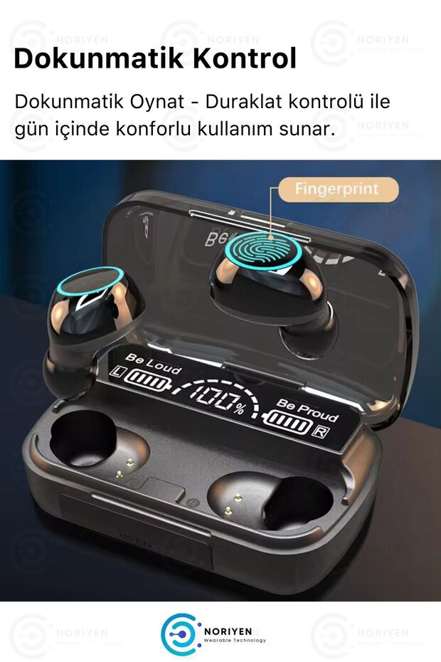 M30 Powerbanklı Gaming HD Ses Dokunmatik LED Göstergeli 5.2 Bluetooth Mikrofonlu Kablosuz Kulaklık - 6
