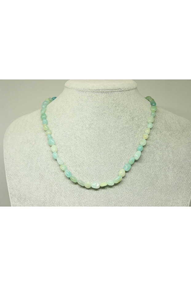 Amazonite Natural Stone Necklace (with clip) (25492)