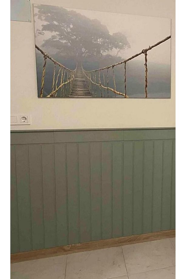 Iskandınav Model( 27 X 102 Cm )dekoratif Duvar Paneli Boyanabilir Ahşap 6 Mm Ham Mdf Duvar Paneli - 4