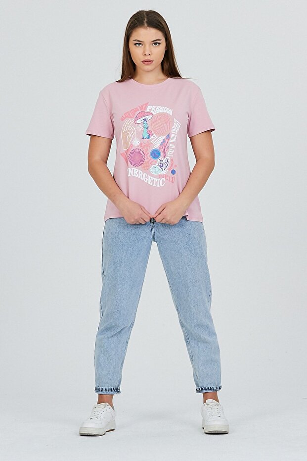 Pink Front Printed Basic