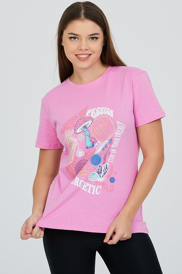 زهر الكرز الوردي الأمامي المطبوع الأساسي - 3