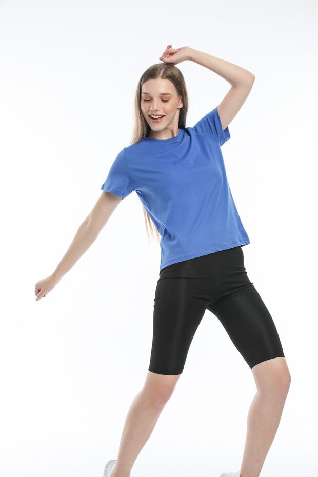 Μπλουζάκι Saks Blue Cotton Basic - 4