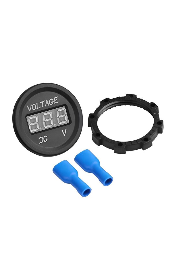 DC7V-30V LED Panel Mini Dijital Voltmetre - Turuncu - 4