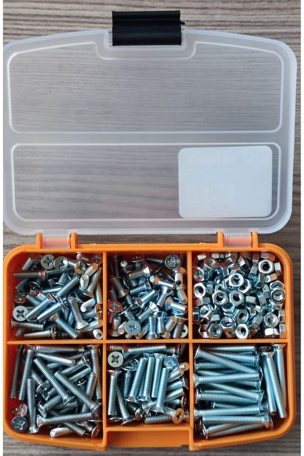 M3-M4 Yhb Vida Somun Seti-600 Adet   boy 10-15  Mm Organizer Kutulu - 2