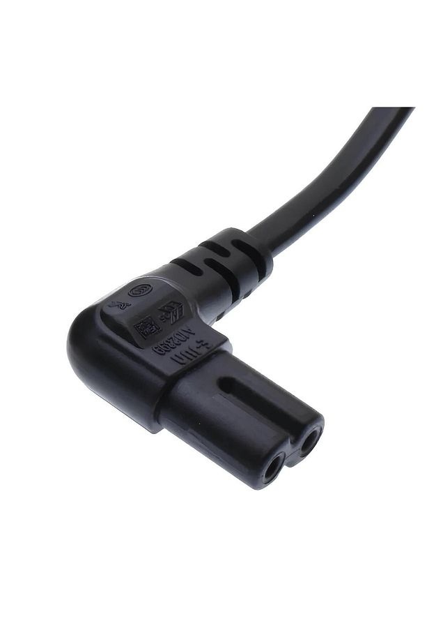 Teyp Fişi Notebook Yazıcı Işıldak Power Güç Kablosu L Uç 90 Derece C7 Girişli 80 Cm - 3