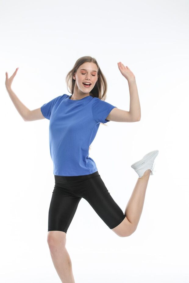 Μπλουζάκι Saks Blue Cotton Basic - 1