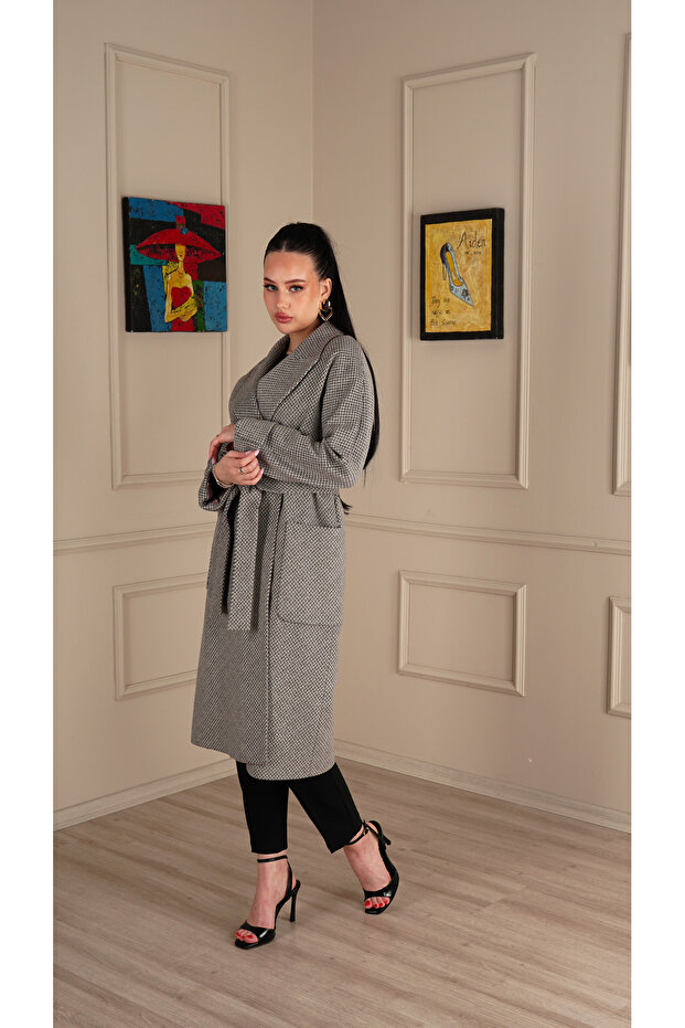 Belted Waisted Quilted Bathrobe Model - 32413-Pr-K-N