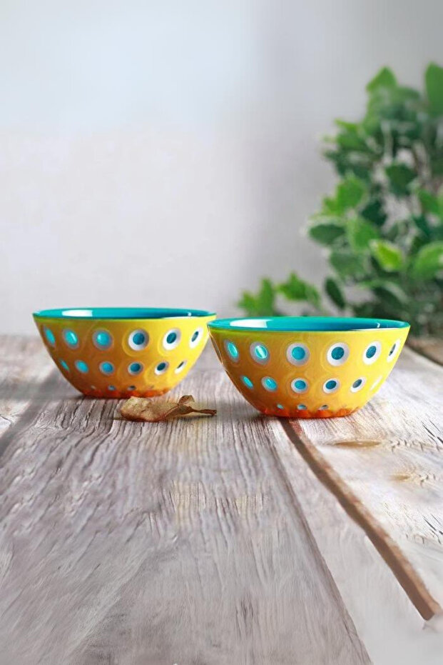 Guzzini Le Murrine 2'li Kase Sarı-Mavi - 3