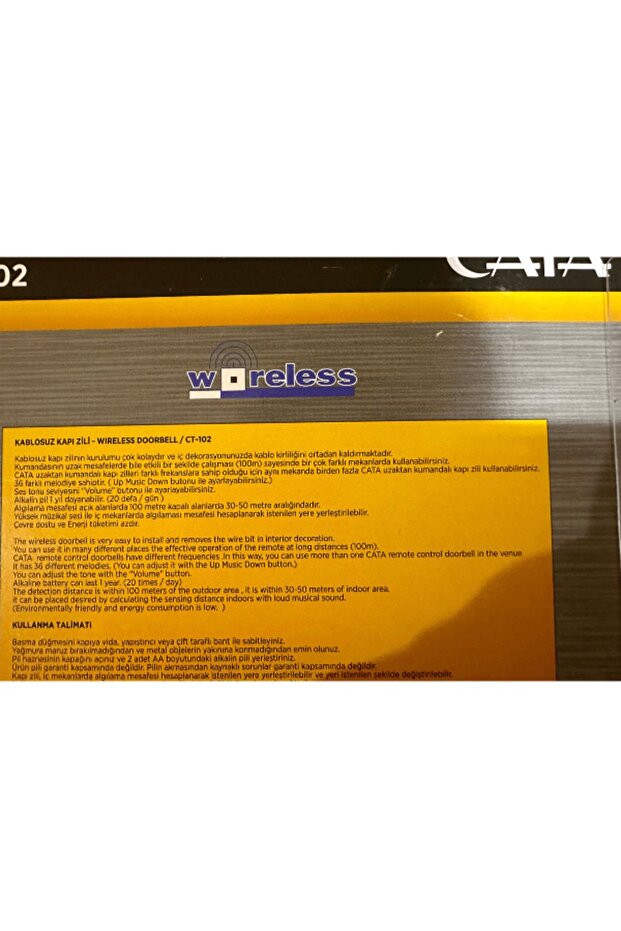 Ct-102 Kablosuz Kapı Zili - 3