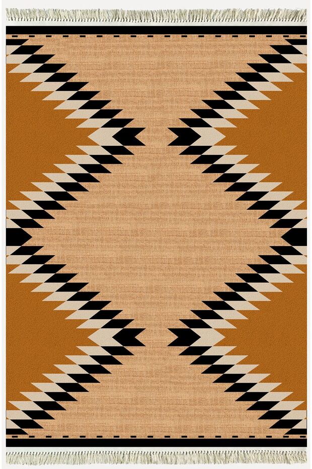 Cotton Series Wicker Look Geometric Pattern Decorative Woven Base Rug