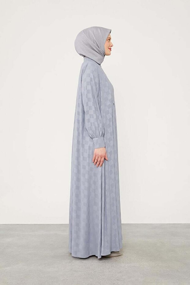 K.Grey Checkerboard Pattern Ferace - 3