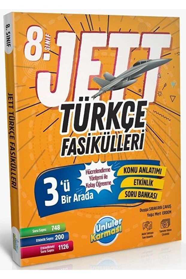 Ünlüler 8. Sınıf Türkçe JETT Soru Fasikülleri Ünlüler Yayınları - 1