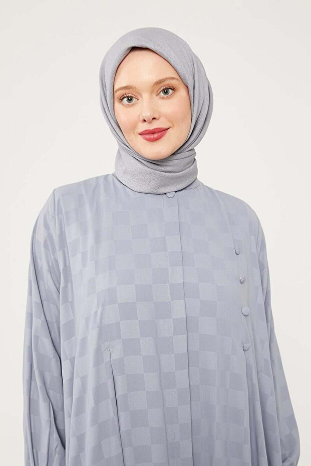 K.Grey Checkerboard Pattern Ferace - 4
