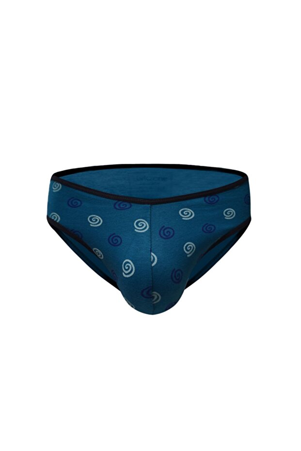 حذاء رجالي من الليكرا منقوش باللون الأخضر - 1