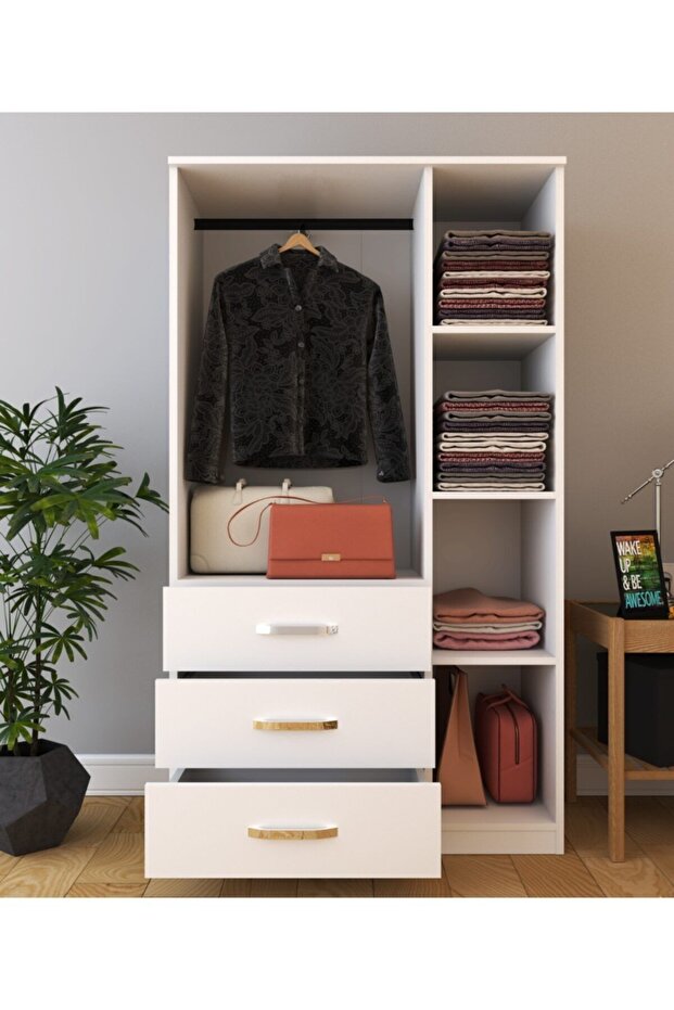 Ece Lüx 3 Kapı 3 Çekmeceli Gardırop - 5