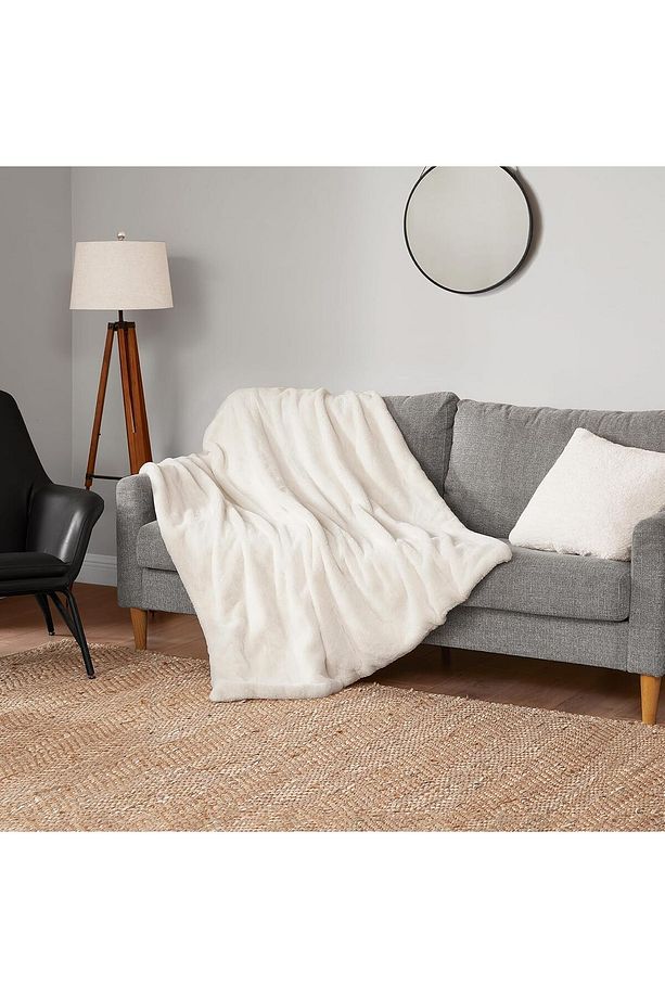 Lüks Peluş Battaniye Tek Kişilik 160x220-Kalın Isıtan Tavşan Tüyü  Battaniye - Yatak,koltuk Örtüsü - 4