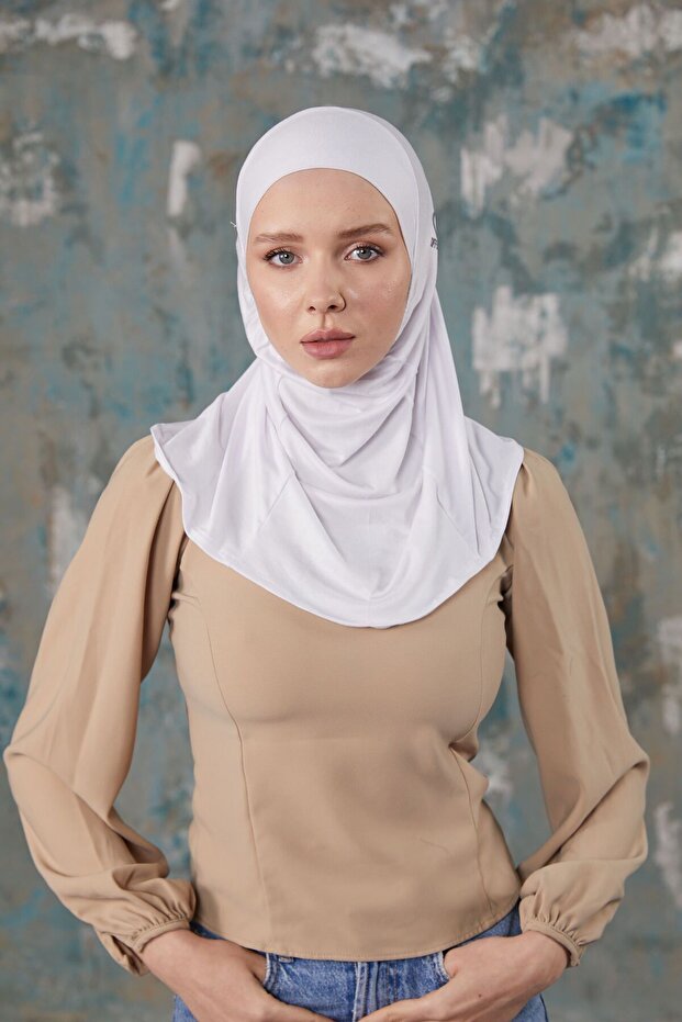 White Plain Hologram Bonnet - 1