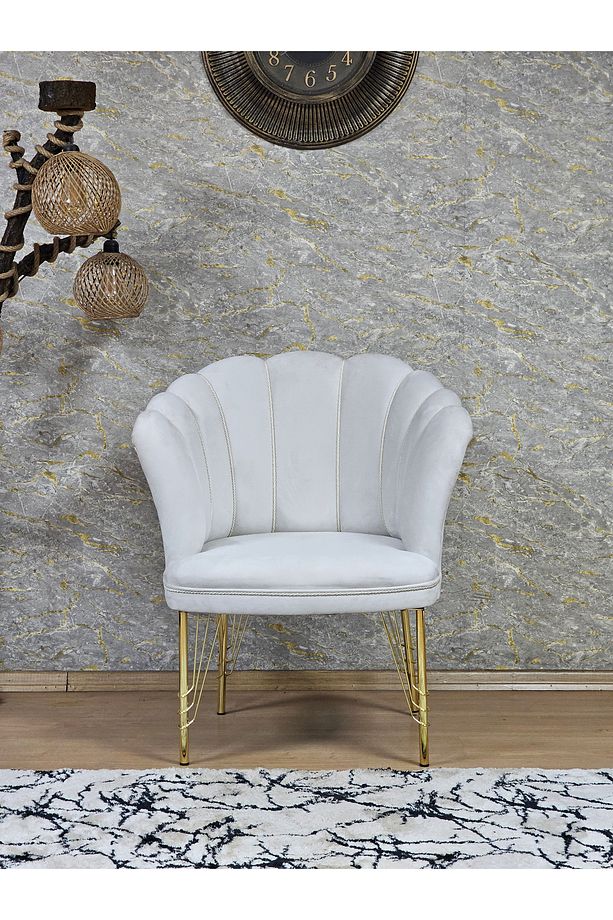 Tekli Gold Kaplama Tel Ayak Papatya Çay Seti Koltuk Takımı , Balkon, Salon, Ofis, Cafe Koltuk Takımı - 1