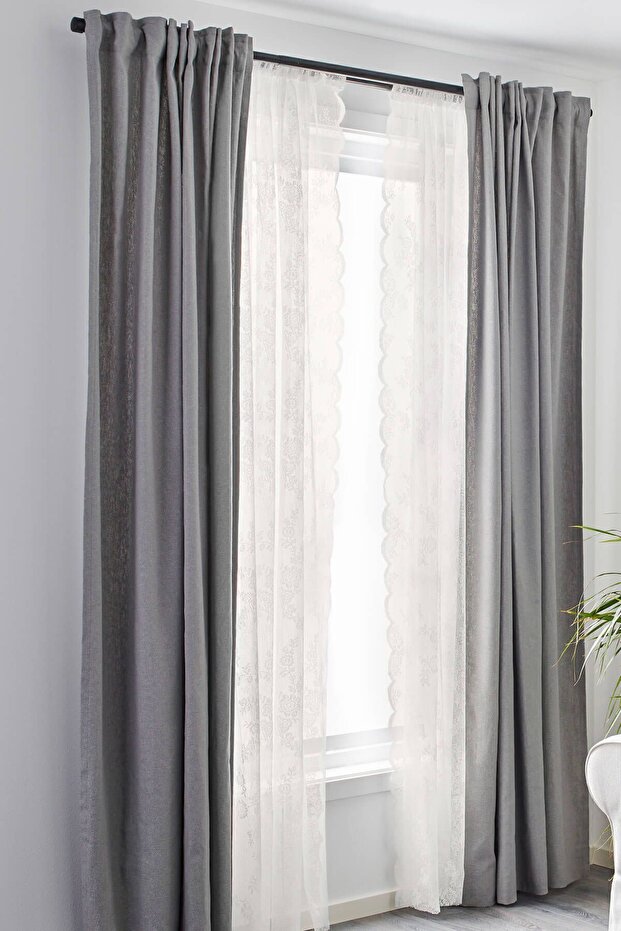 ALVINE Tül Perde/2 Kanat - 1