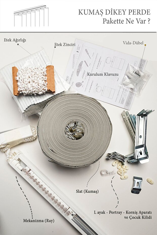 Beyaz Dikey Stor Perde Dp2713 - 4