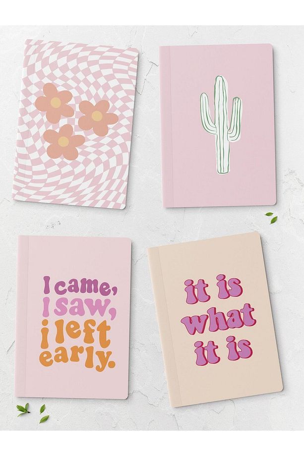 Notebook Defter, 12 Adet Çizgisiz Defter, Anı Ve Akıl Defteri, Hediye Defter, Mini Boy - 48 Sayfa - 4