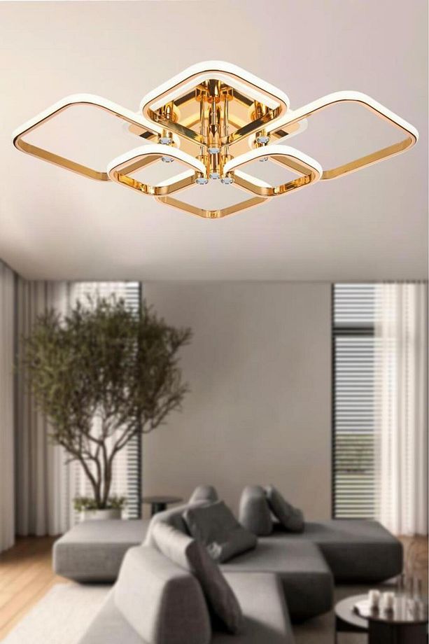 2010-6 Sarı Dimmer Kumandalı Led Avize - 1